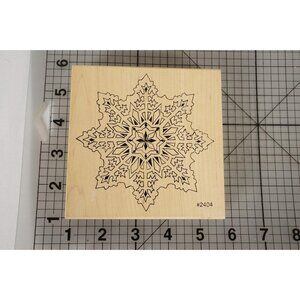 Large Snowflake #2 2404 COMOTION Rubber Stamp Winter Theme Vintage
